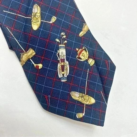 Golf Vintage 90’s Tommy Hilfiger Silk Golf Neck Tie - Picture 6 of 8